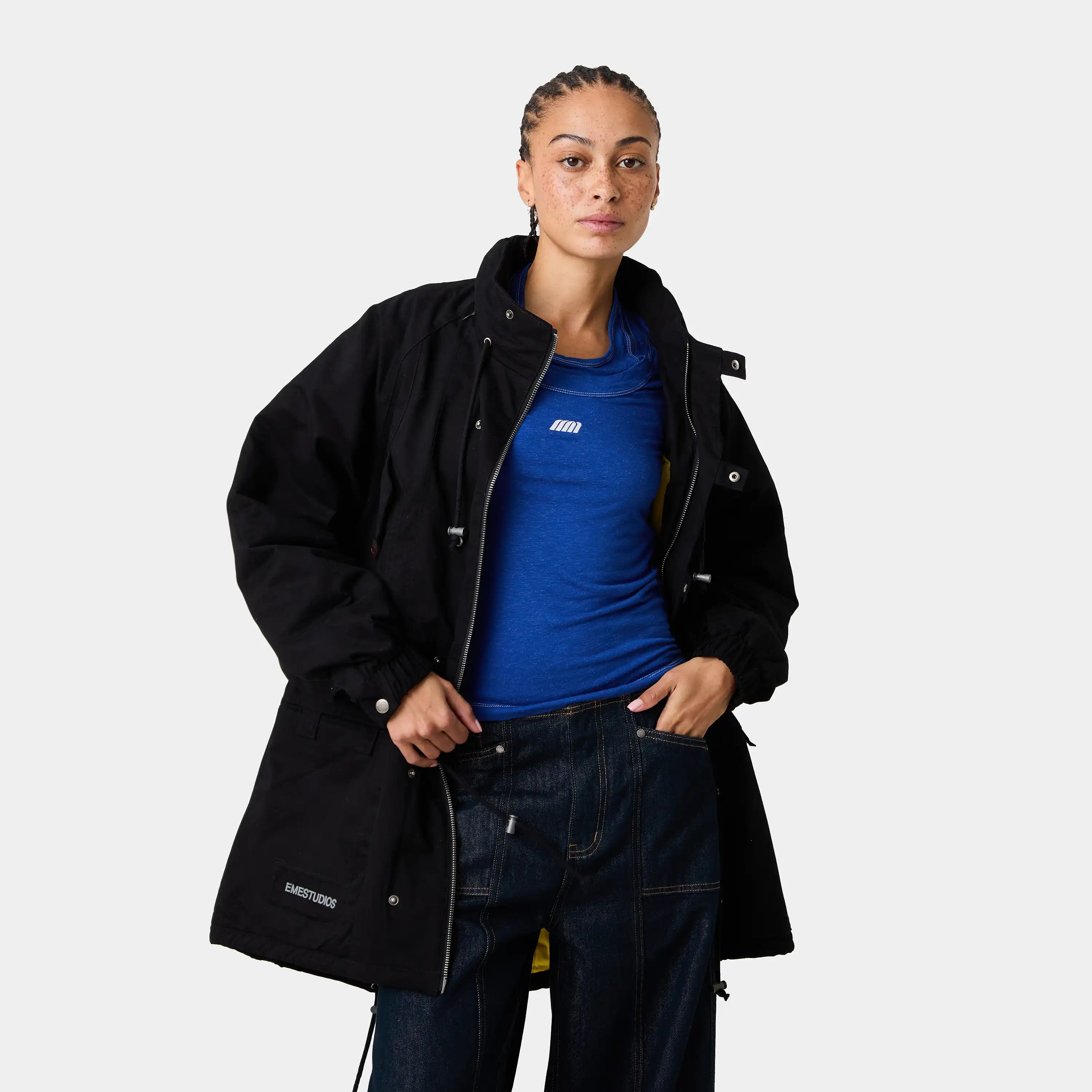 Bond Black Parka Outerwear Eme Studios