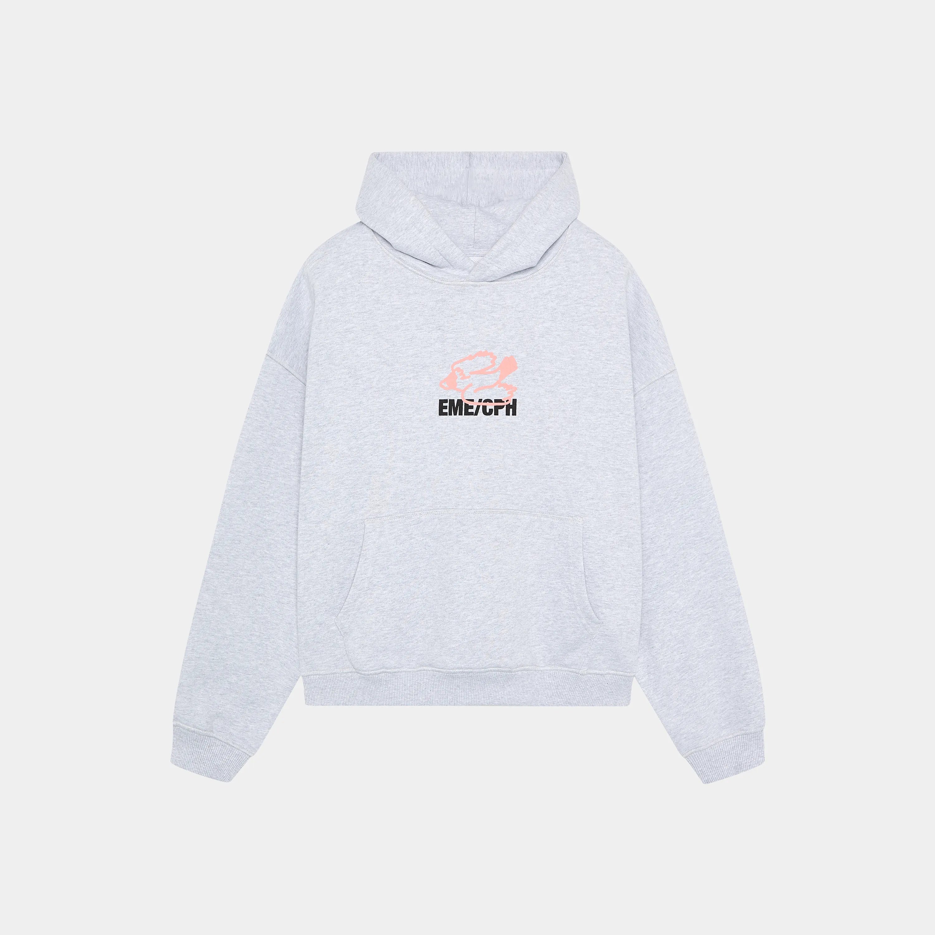 Due Heather Grey Oversized Hoodie Hoodies eme