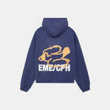 Due Navy Oversized Hoodie Hoodies eme