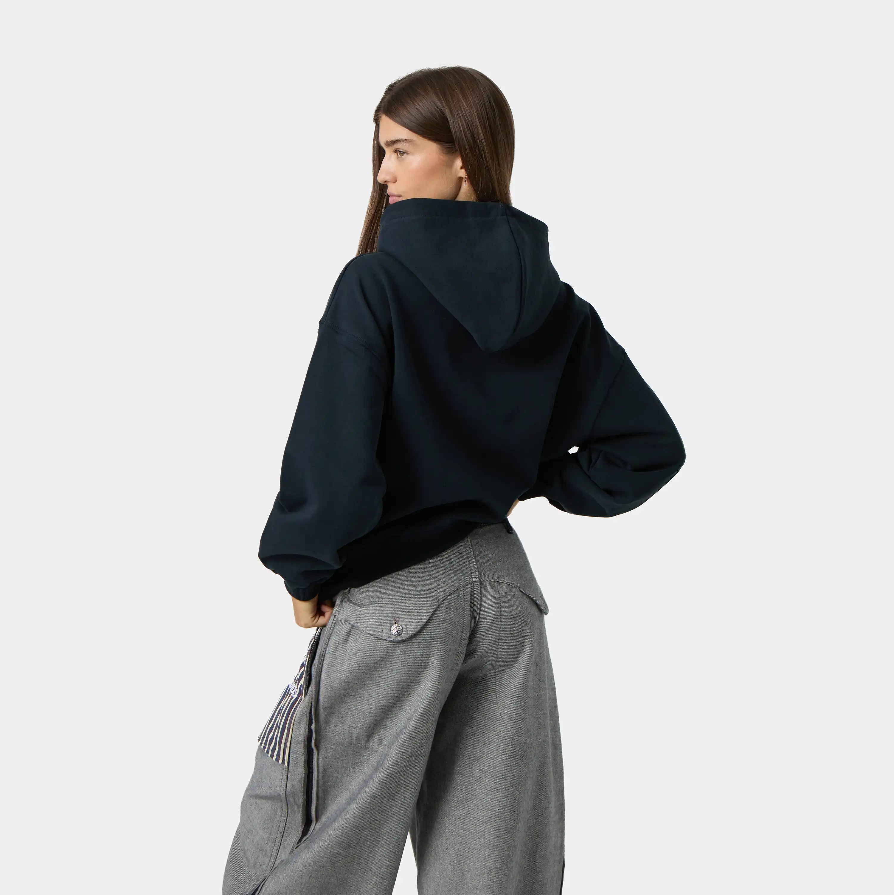 Brook Navy Oversized Hoodie Hoodies Eme Studios