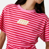 Medin Fucsia Striped Tee Woman T-Shirts Eme Studios