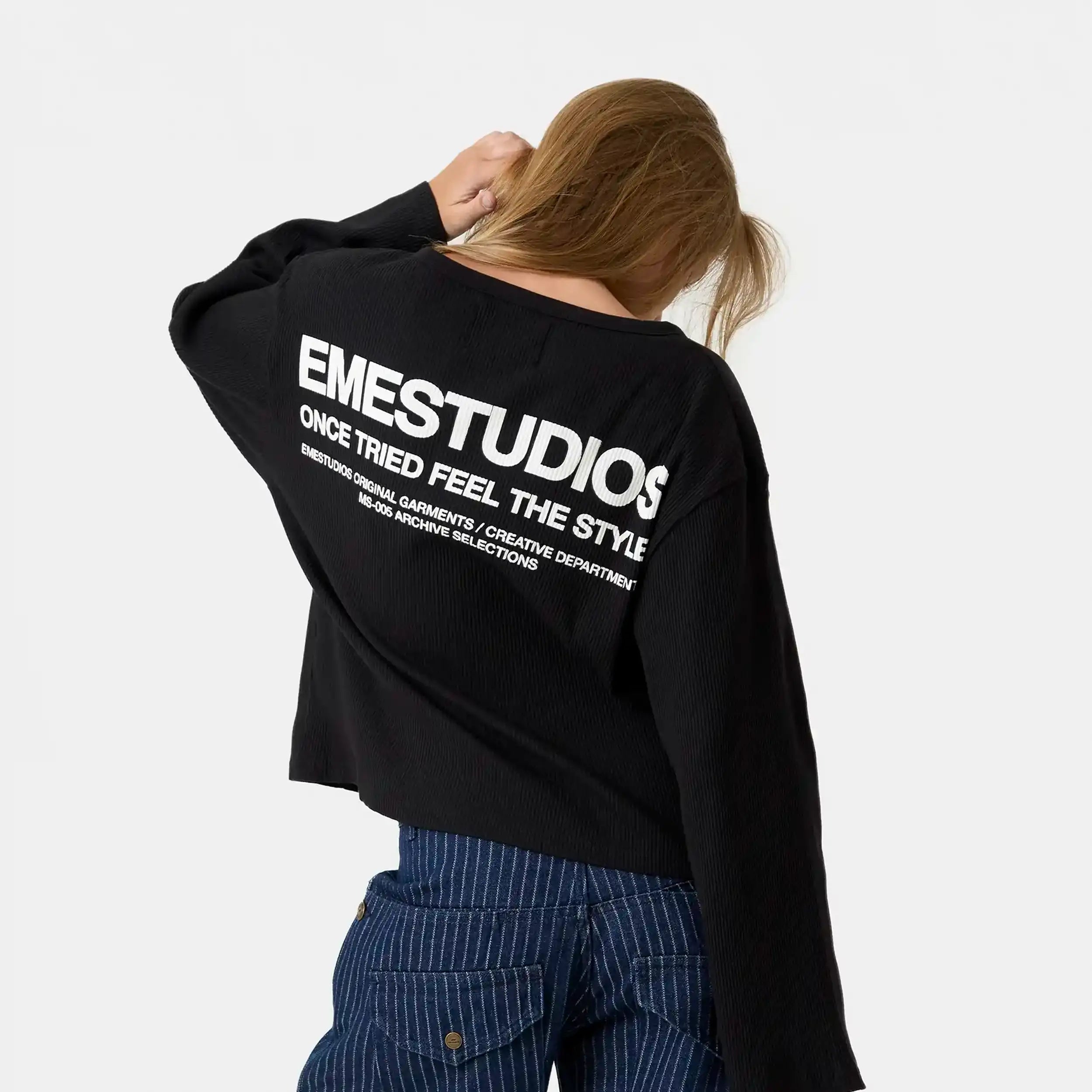 Selection Henley Shadow Long Sleeve T-shirts Eme Studios