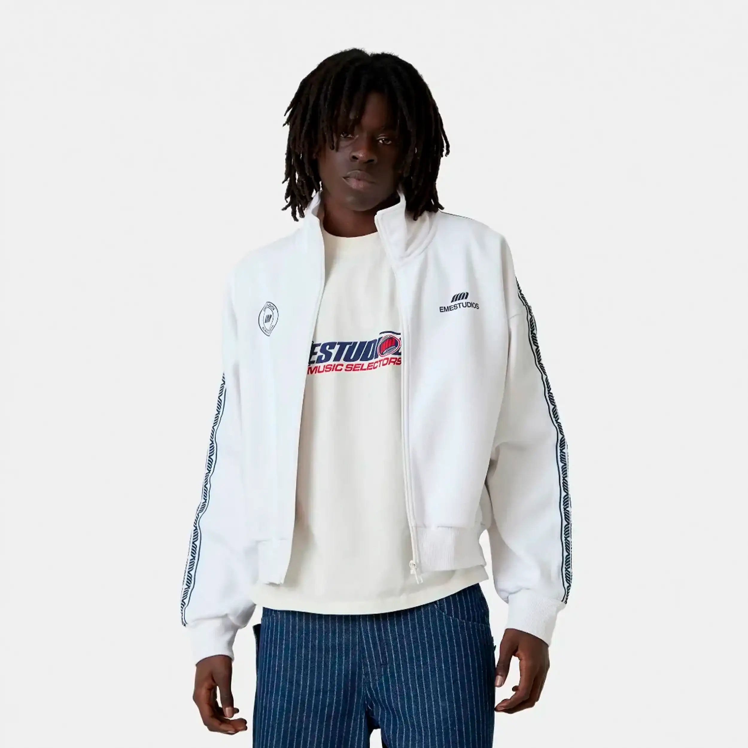 Cove Pearl Track Full Zip Crewneck Eme Studios