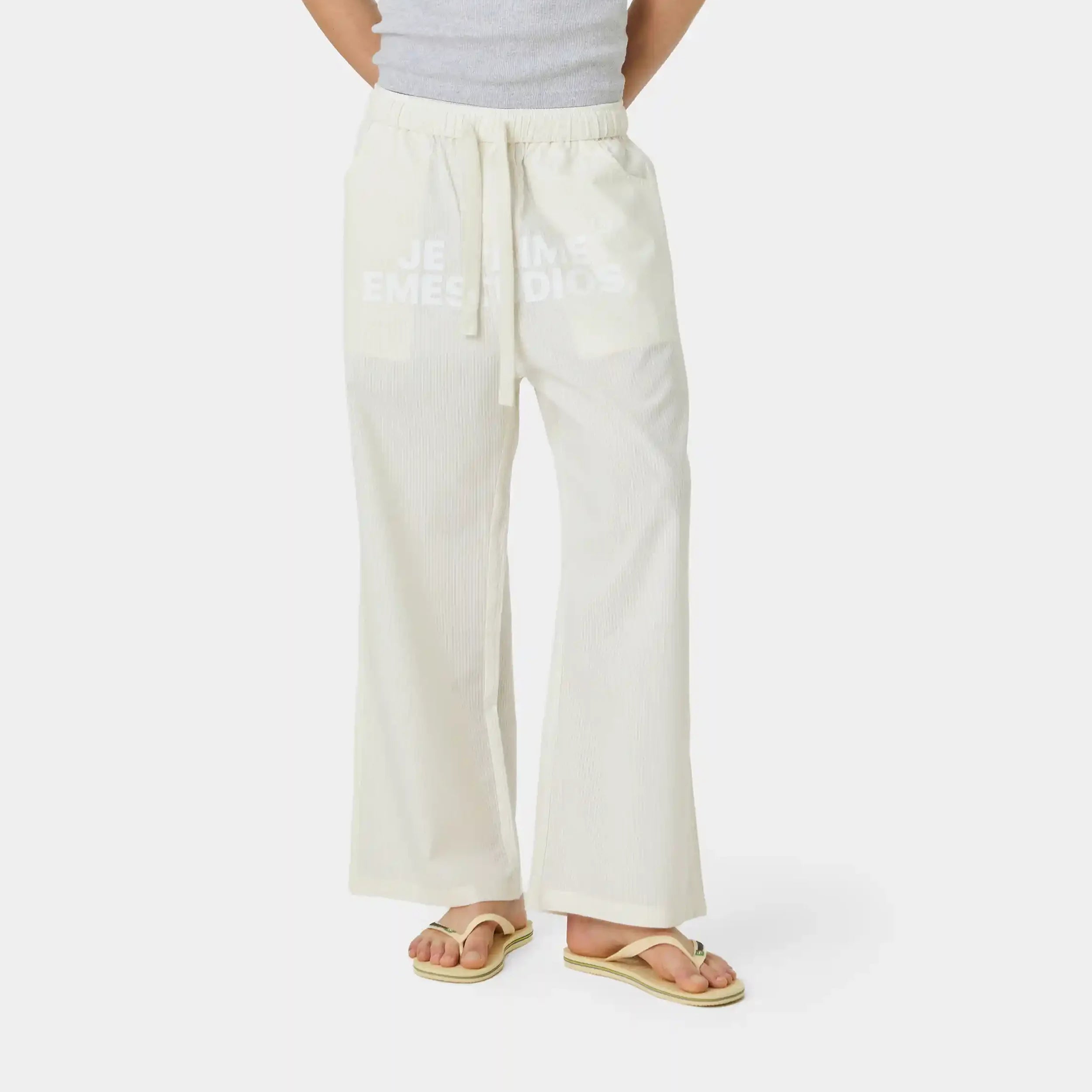 Jammies Je T'aime Off Sand Stripped CLP Pants Eme Studios