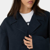 Tide Navy Linen Blazer Outerwear Eme Studios