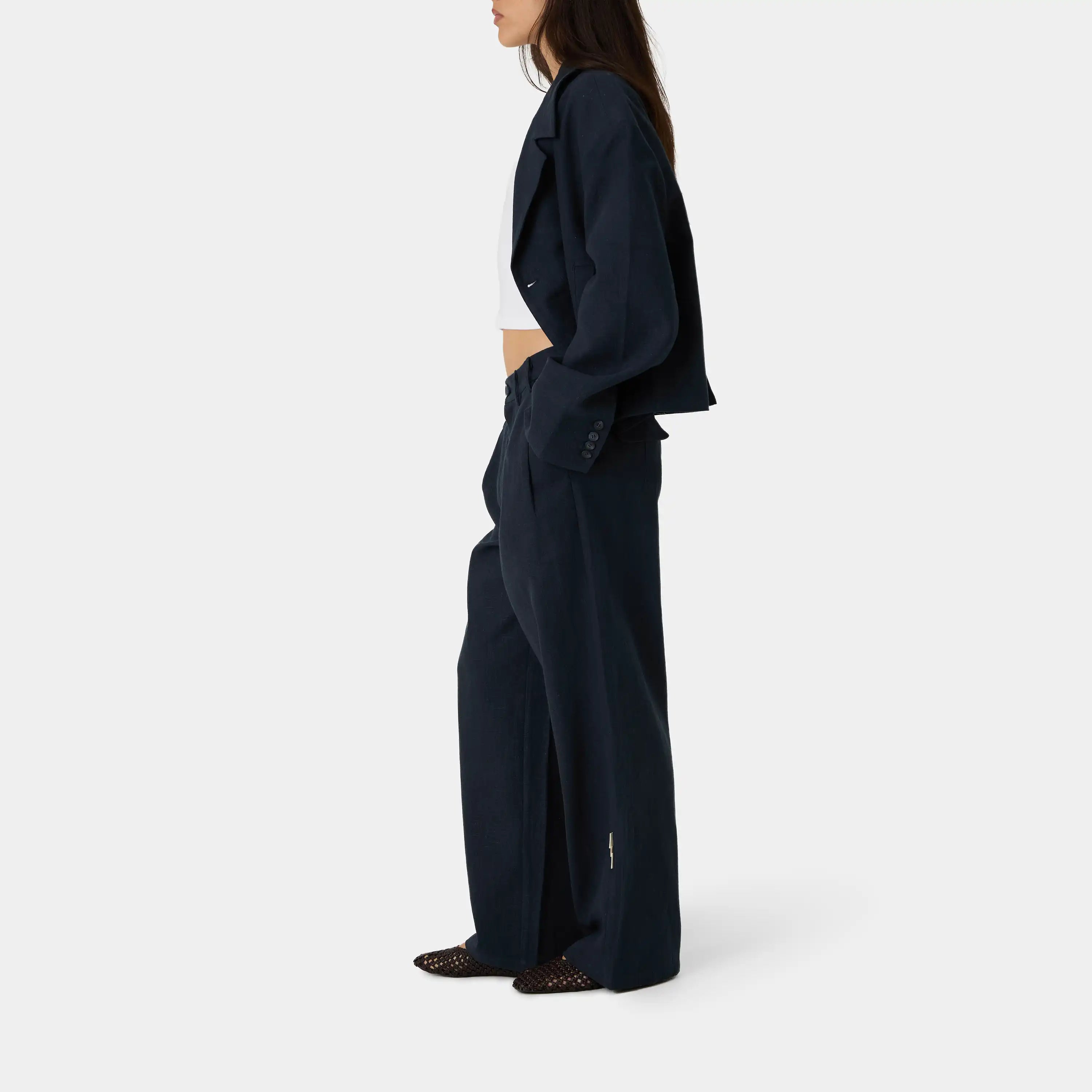 Tide Navy Tailored Pants Pants Eme Studios