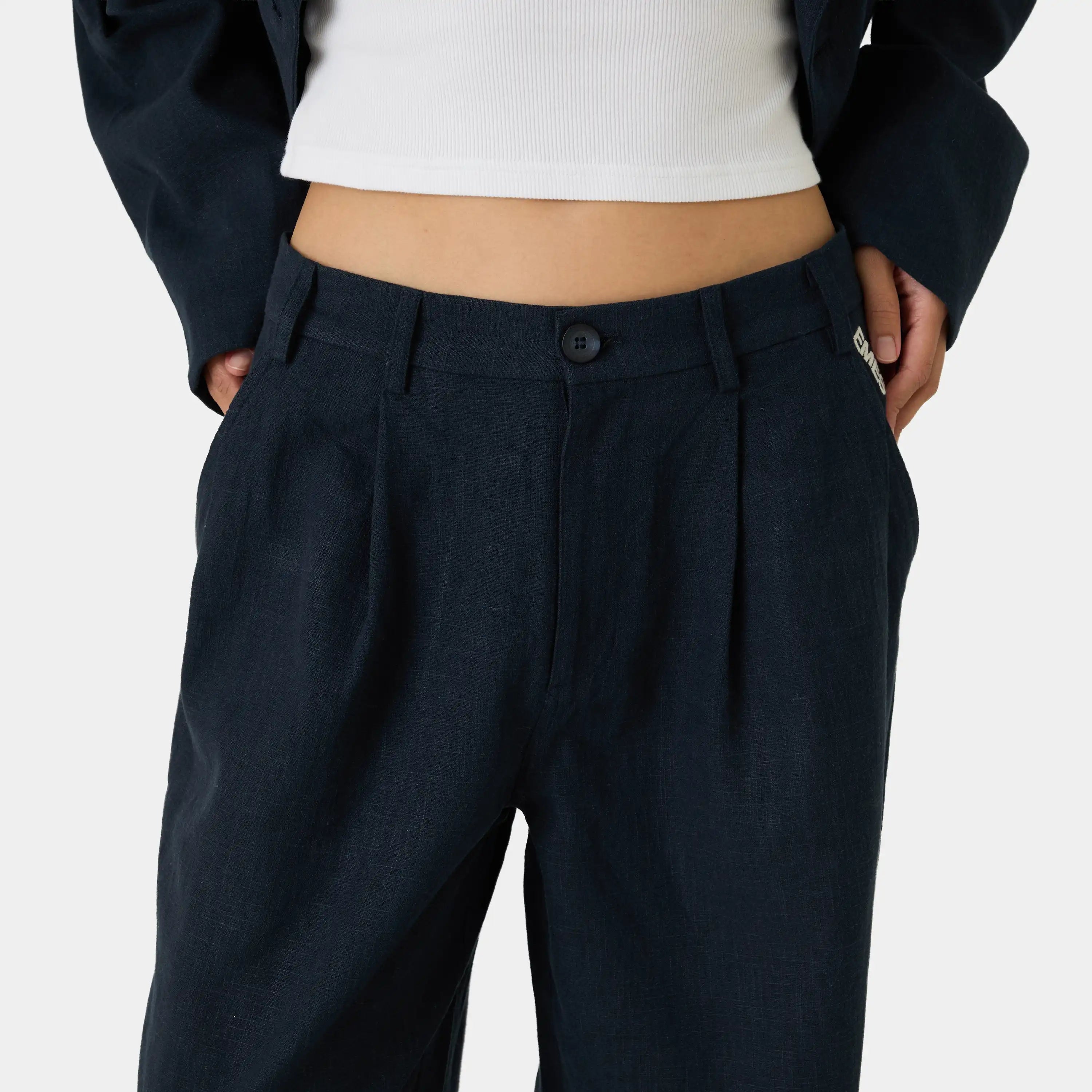 Tide Navy Tailored Pants Pants Eme Studios