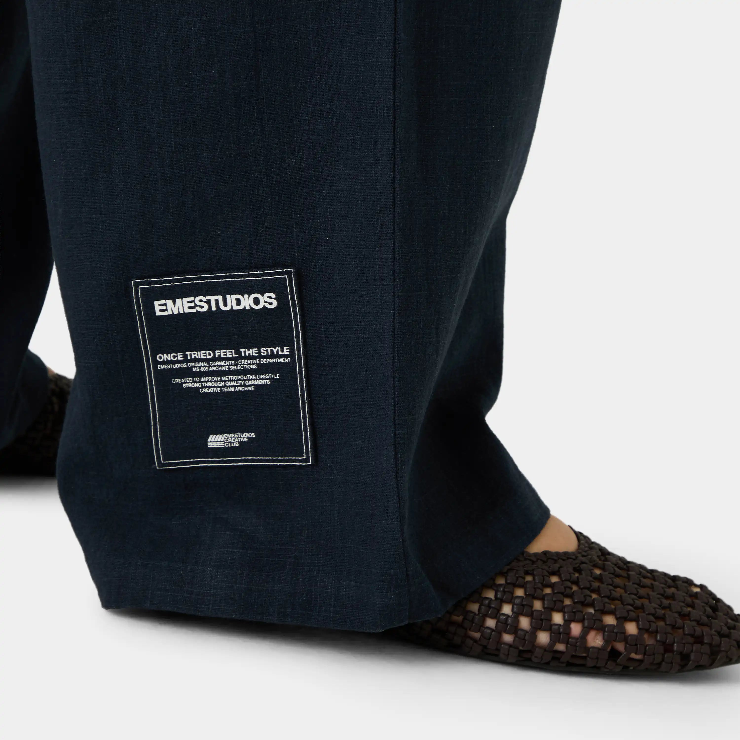 Tide Navy Tailored Pants Pants Eme Studios