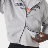 Capri Heather Grey Full Zip Hoodies eme