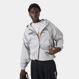 Capri Heather Grey Full Zip Hoodies eme