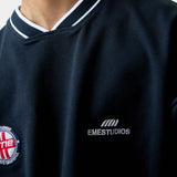 Academy Navy Oversized Crewneck Sweatshirts Eme Studios