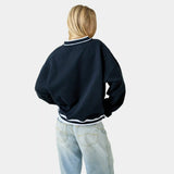 Academy Navy Oversized Crewneck Sweatshirts Eme Studios