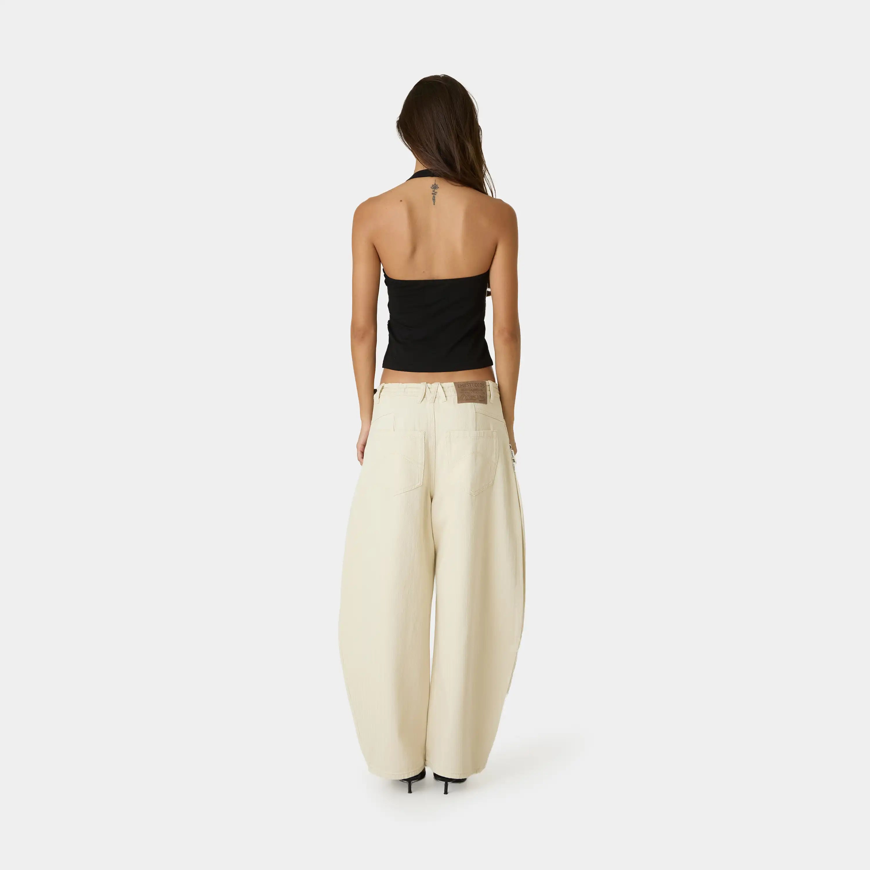 Annona Black Halter Top Woman T-Shirts Eme Studios