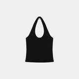 Annona Black Halter Top Woman T-Shirts Eme Studios