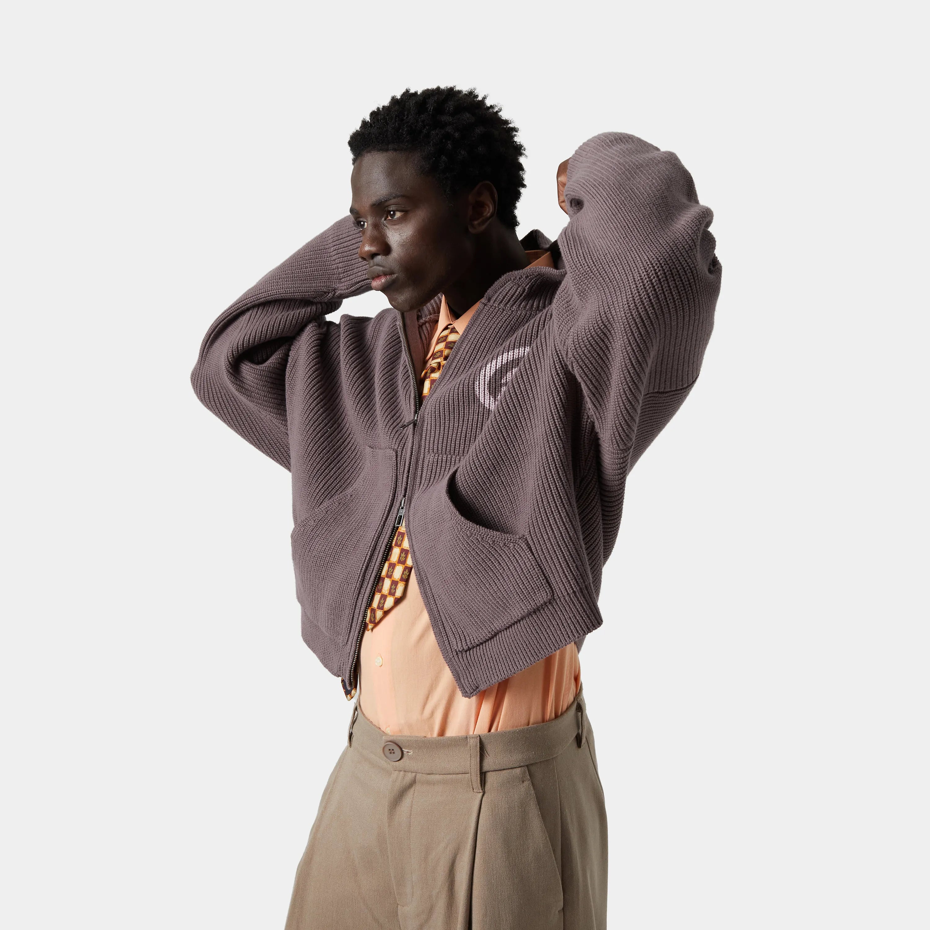 Anon Antracite Zipper Knit Knitwear eme