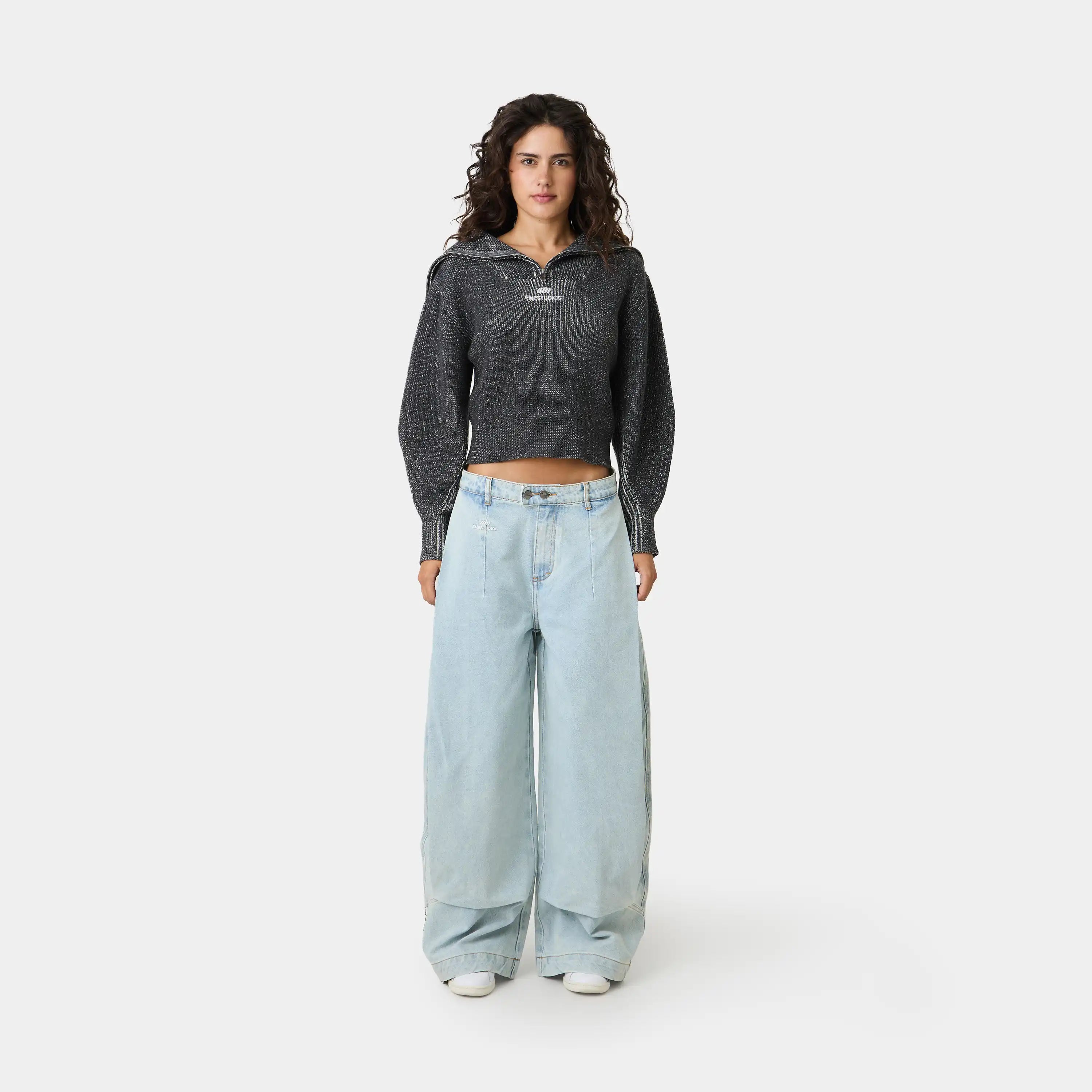 Aria Shadow Zipper Knit Woman Knitwear Eme Studios
