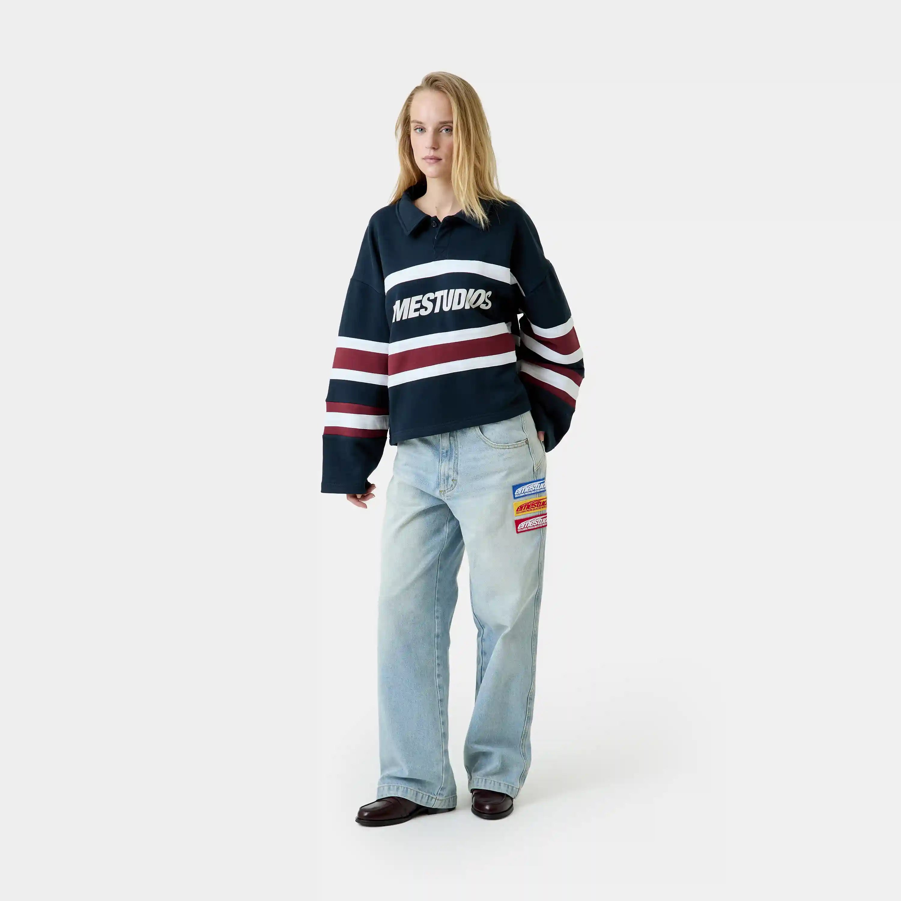 Bachatas Navy Polo Crewneck Sweatshirts Eme Studios