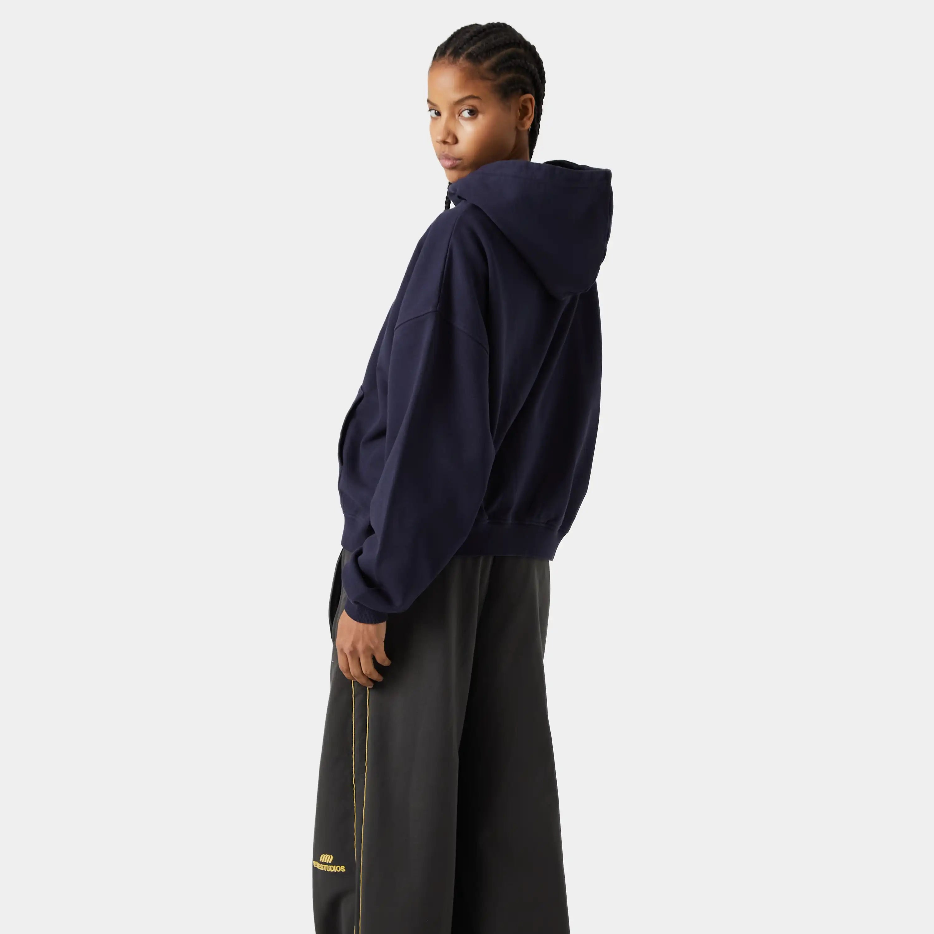 Badge Navy Full Zip Hoodies eme