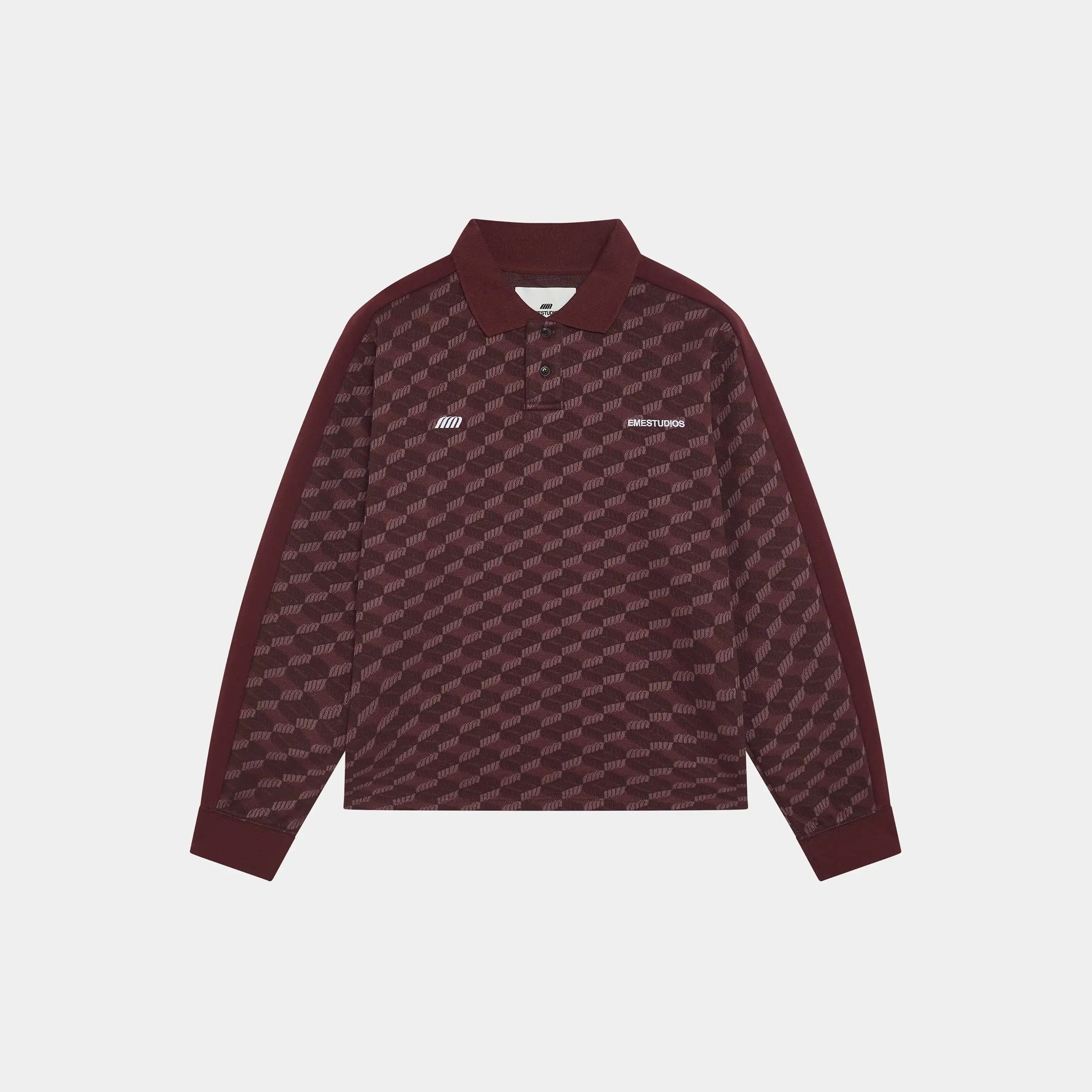 Barry Burgundy Polo Knitwear Eme Studios