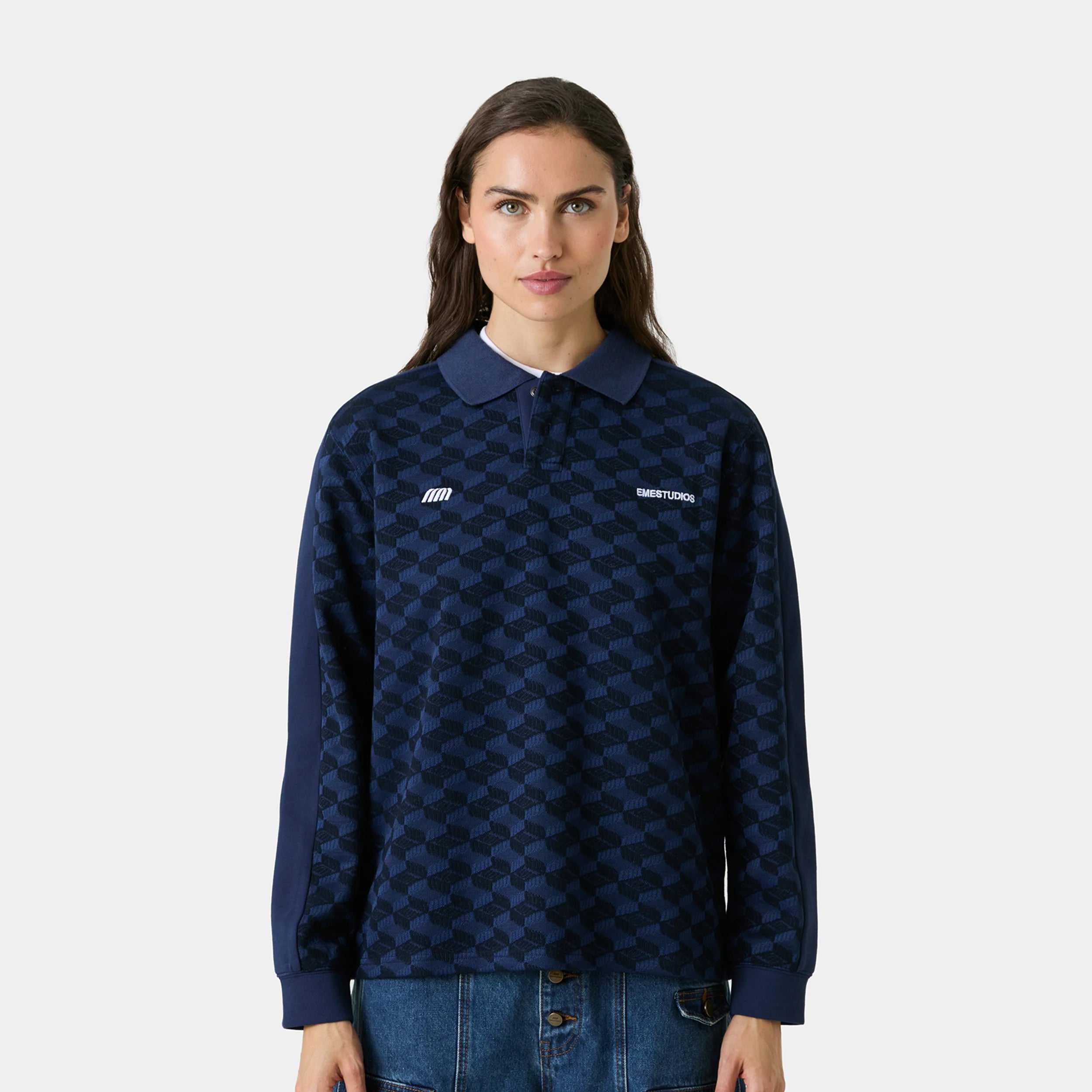 Barry Navy Polo Knitwear Eme Studios