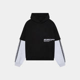Baseline Navy Double Sleeve Oversized Hoodie Hoodies Eme Studios