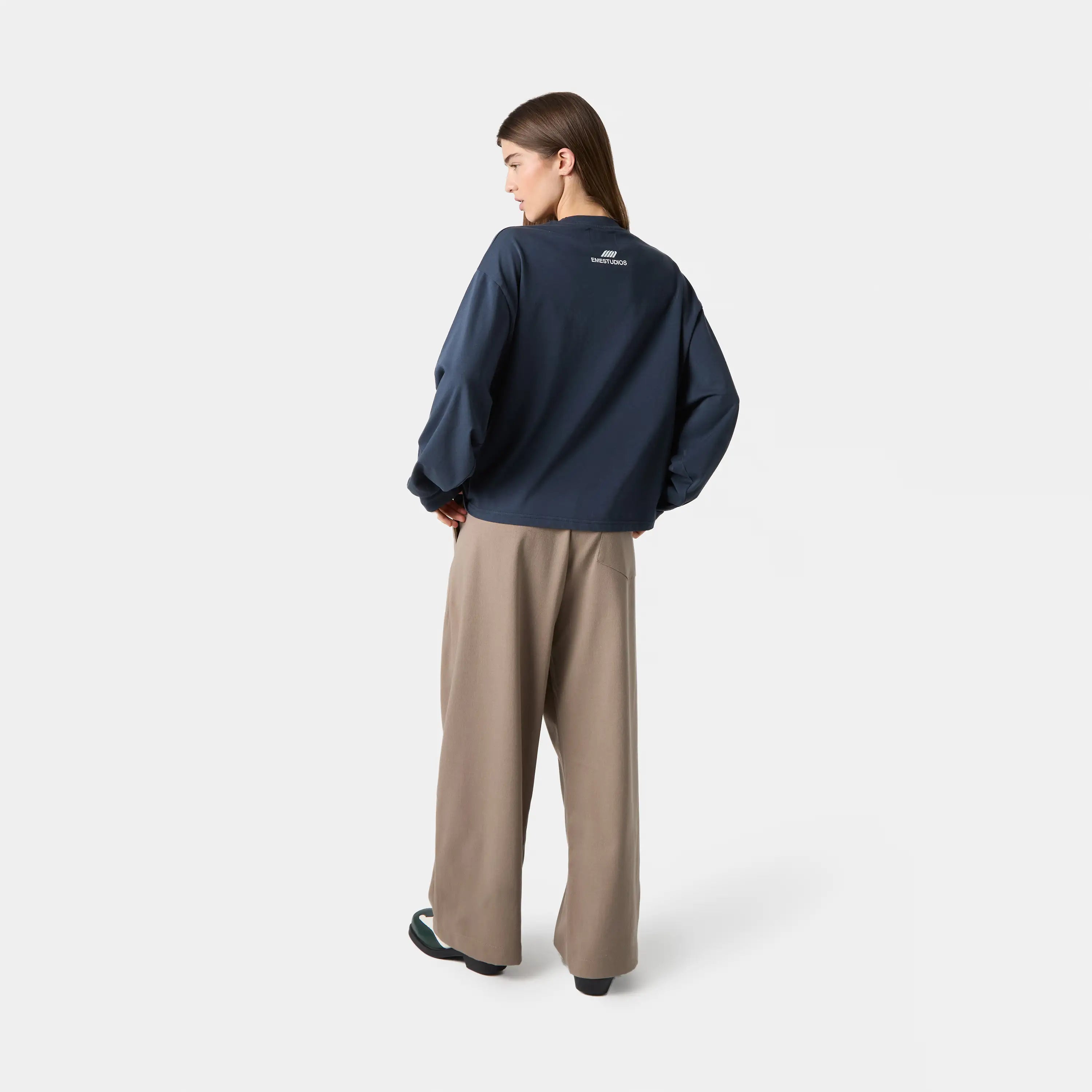 Basic Navy Long Sleeve T-shirts eme