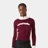 Betty Burgundy Zipper Knit Woman Knitwear Eme Studios