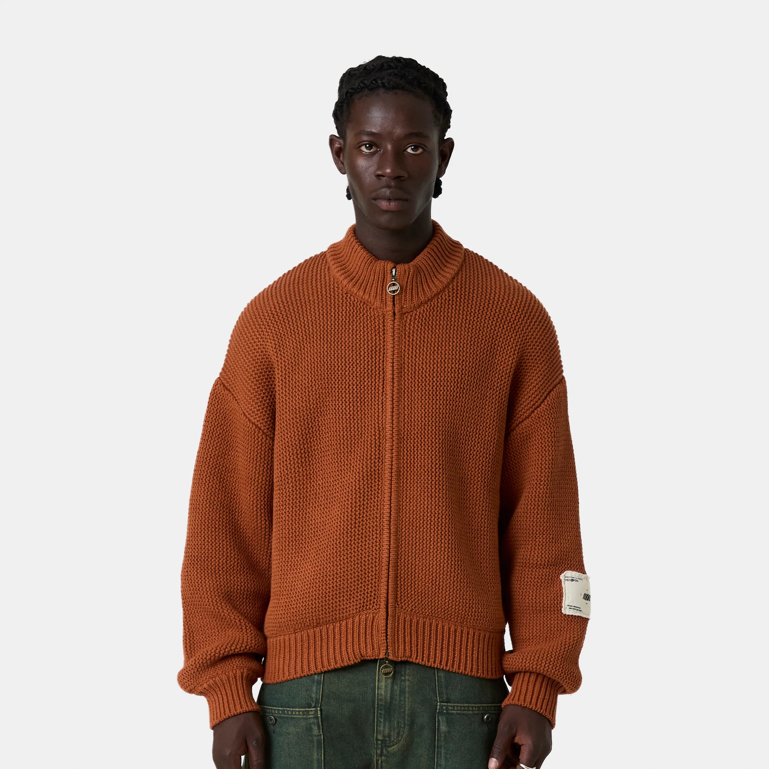 Blush Terracotta Zipper Knit Knitwear Eme Studios