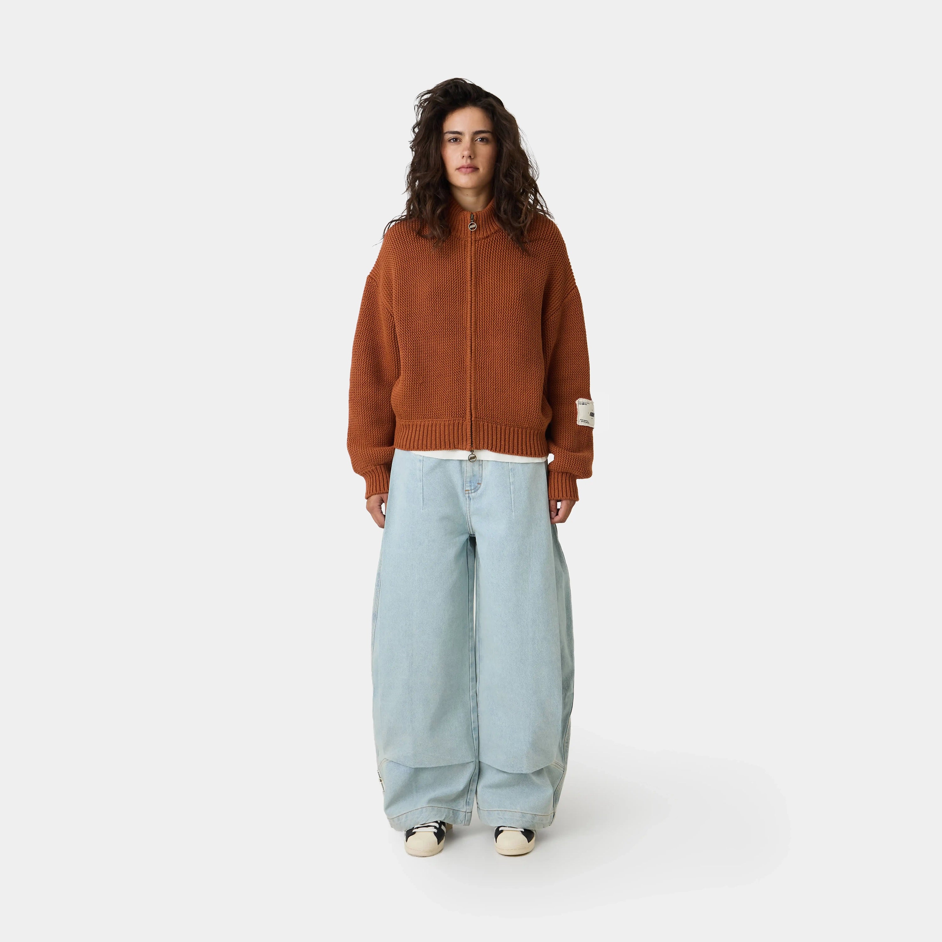 Blush Terracotta Zipper Knit Knitwear Eme Studios