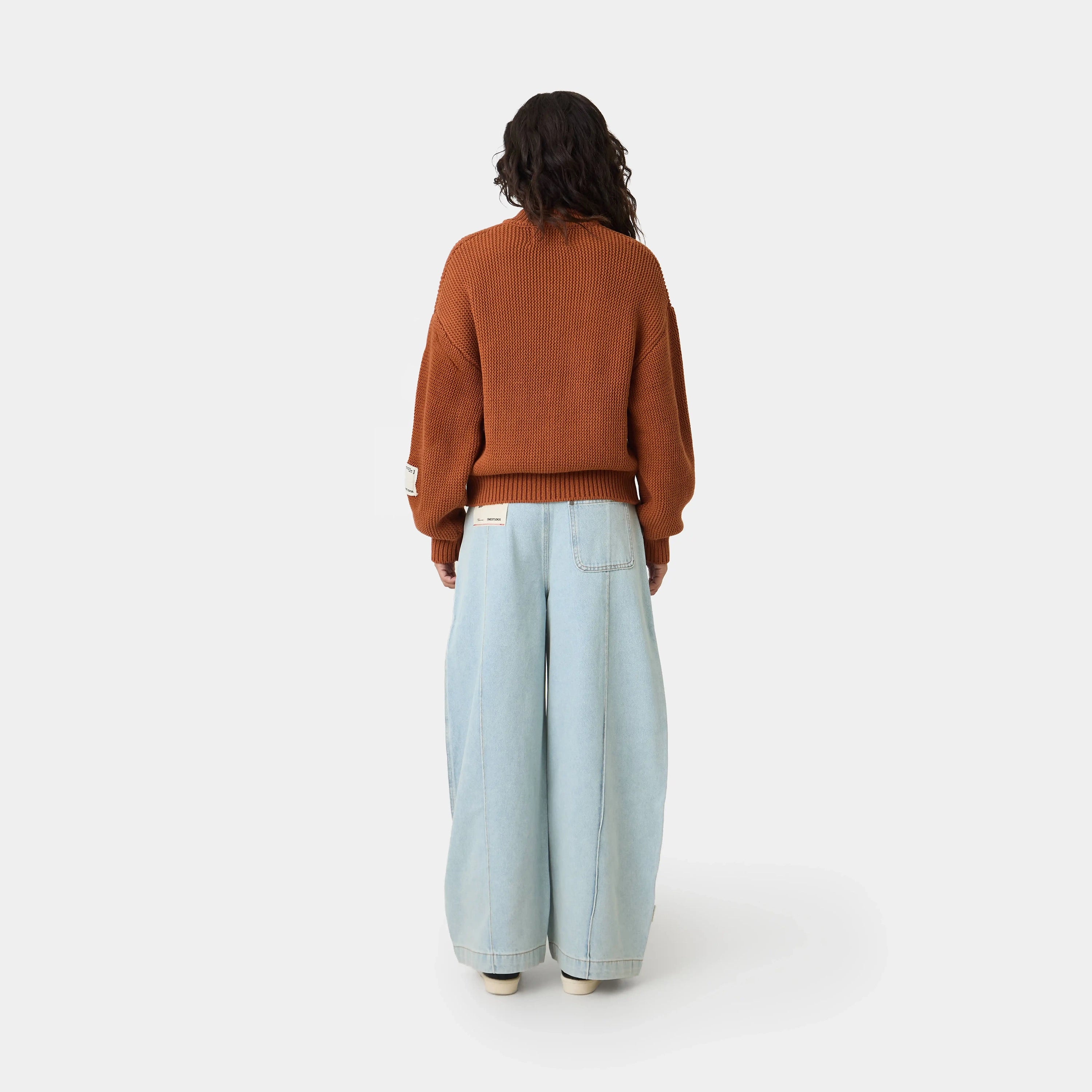 Blush Terracotta Zipper Knit Knitwear Eme Studios