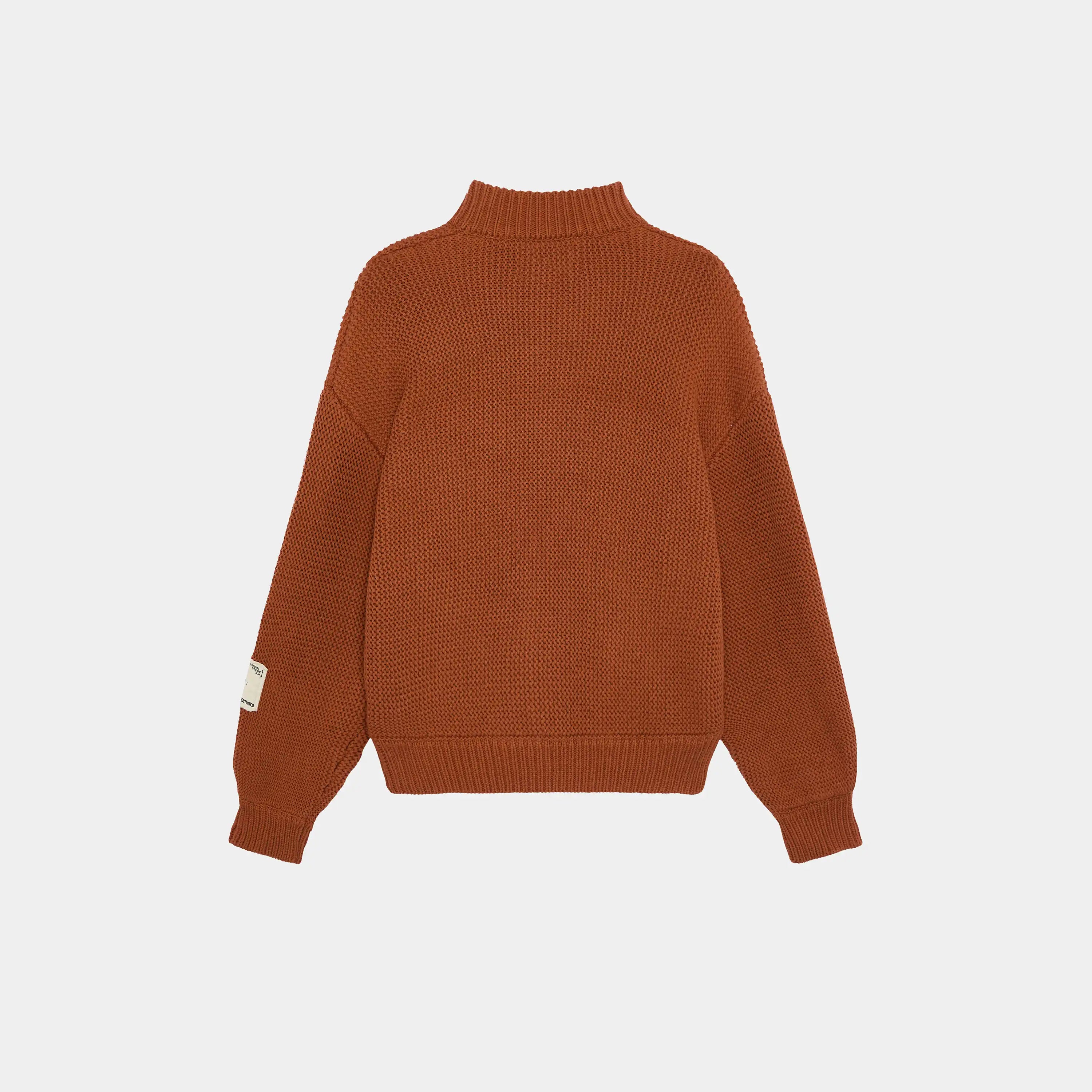 Blush Terracotta Zipper Knit Knitwear Eme Studios