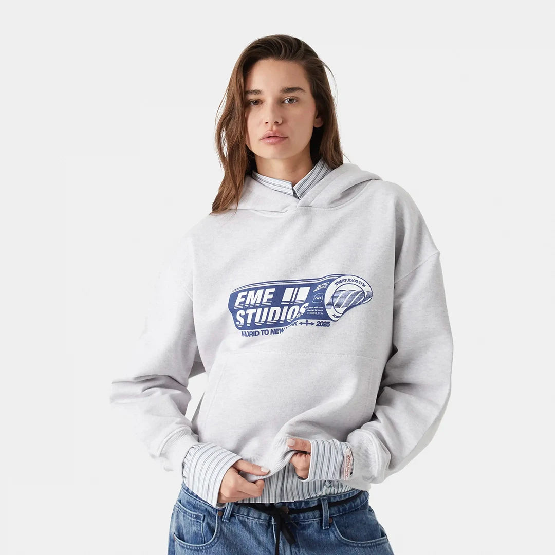 Boarding Pass Heather Grey Hoodie Hoodies eme
