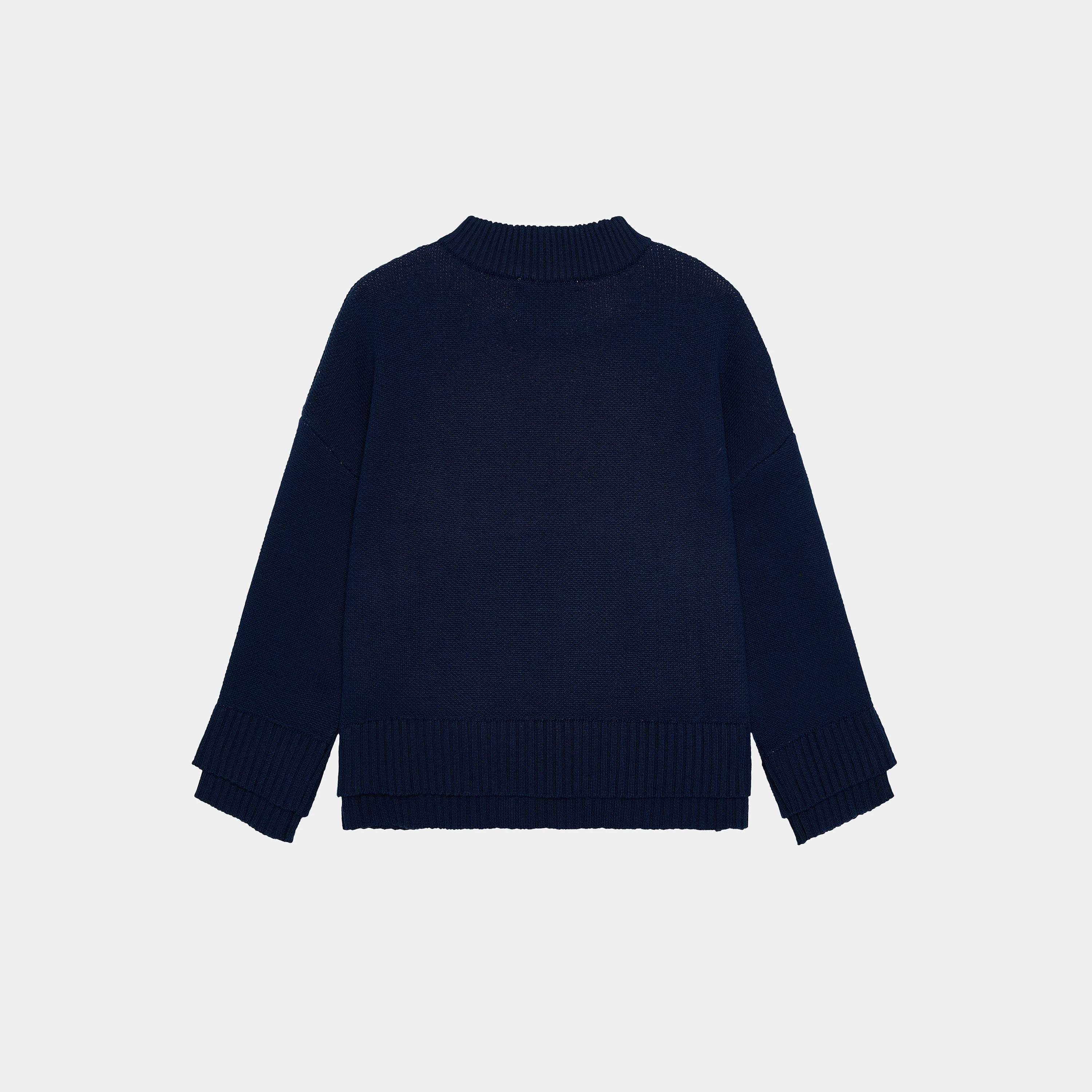 Bryss Navy Knit Sweater Knitwear eme