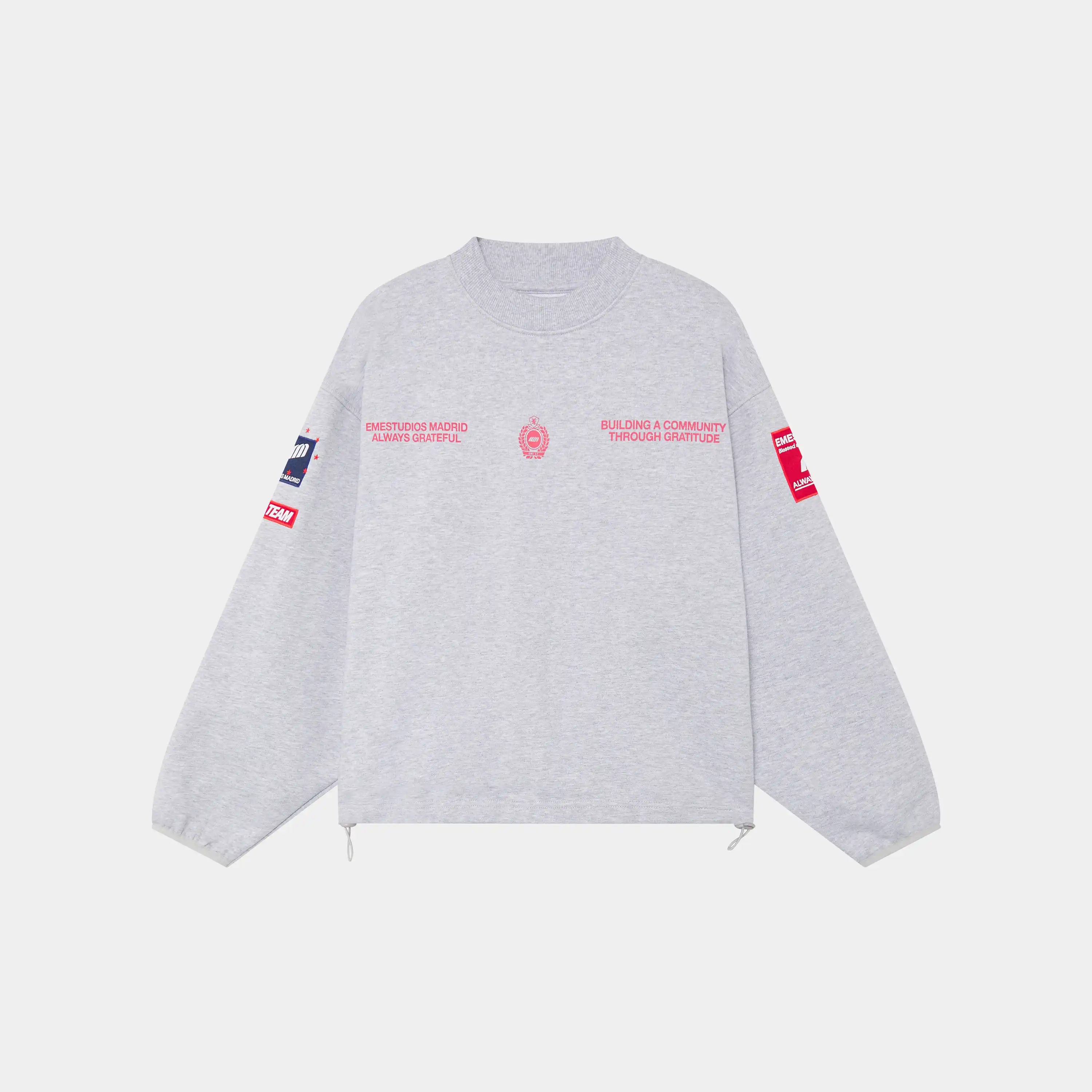 Building Heather Grey Oversized Crewneck