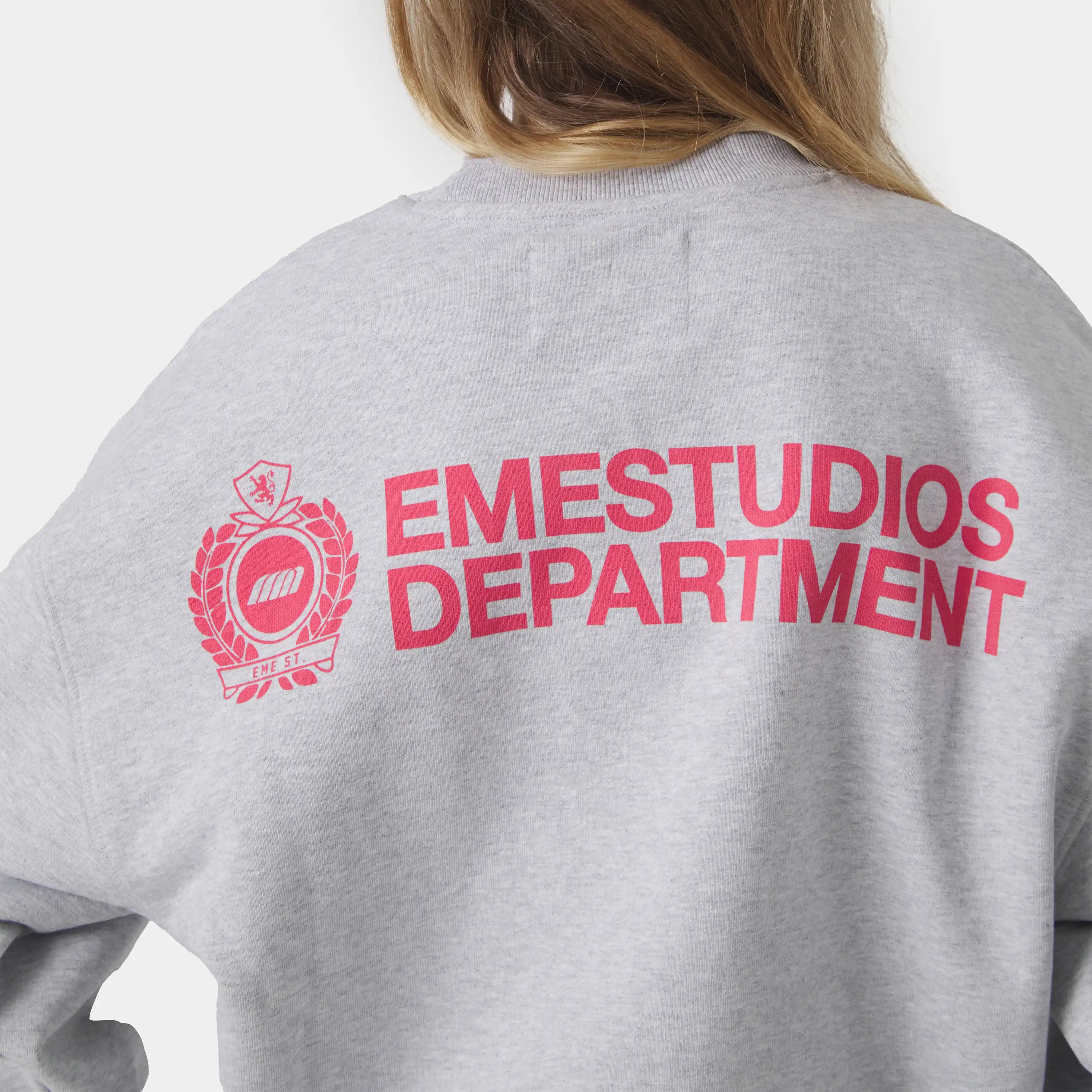 Building Heather Grey Oversized Crewneck Sweatshirts Eme Studios