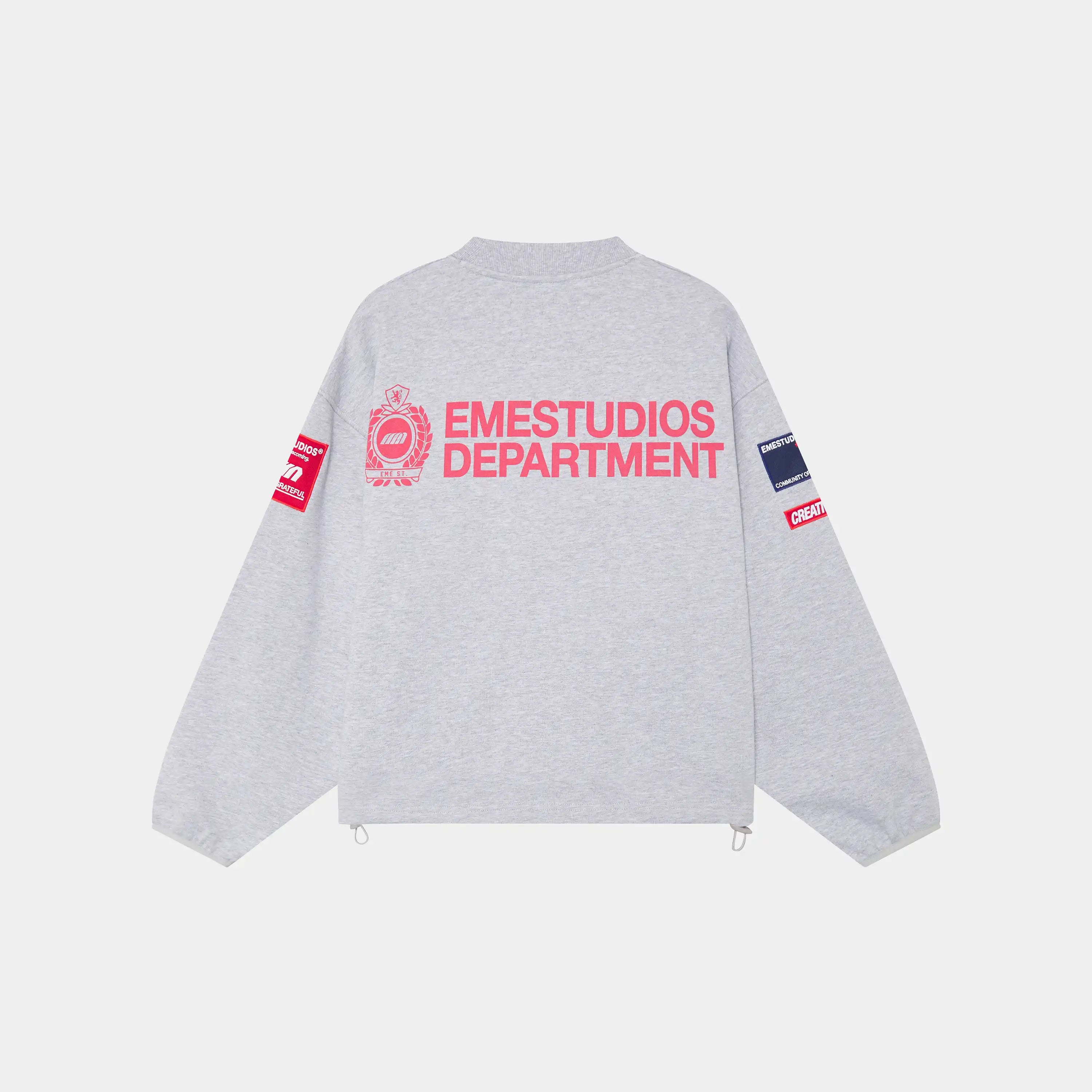 Building Heather Grey Oversized Crewneck Sweatshirts Eme Studios