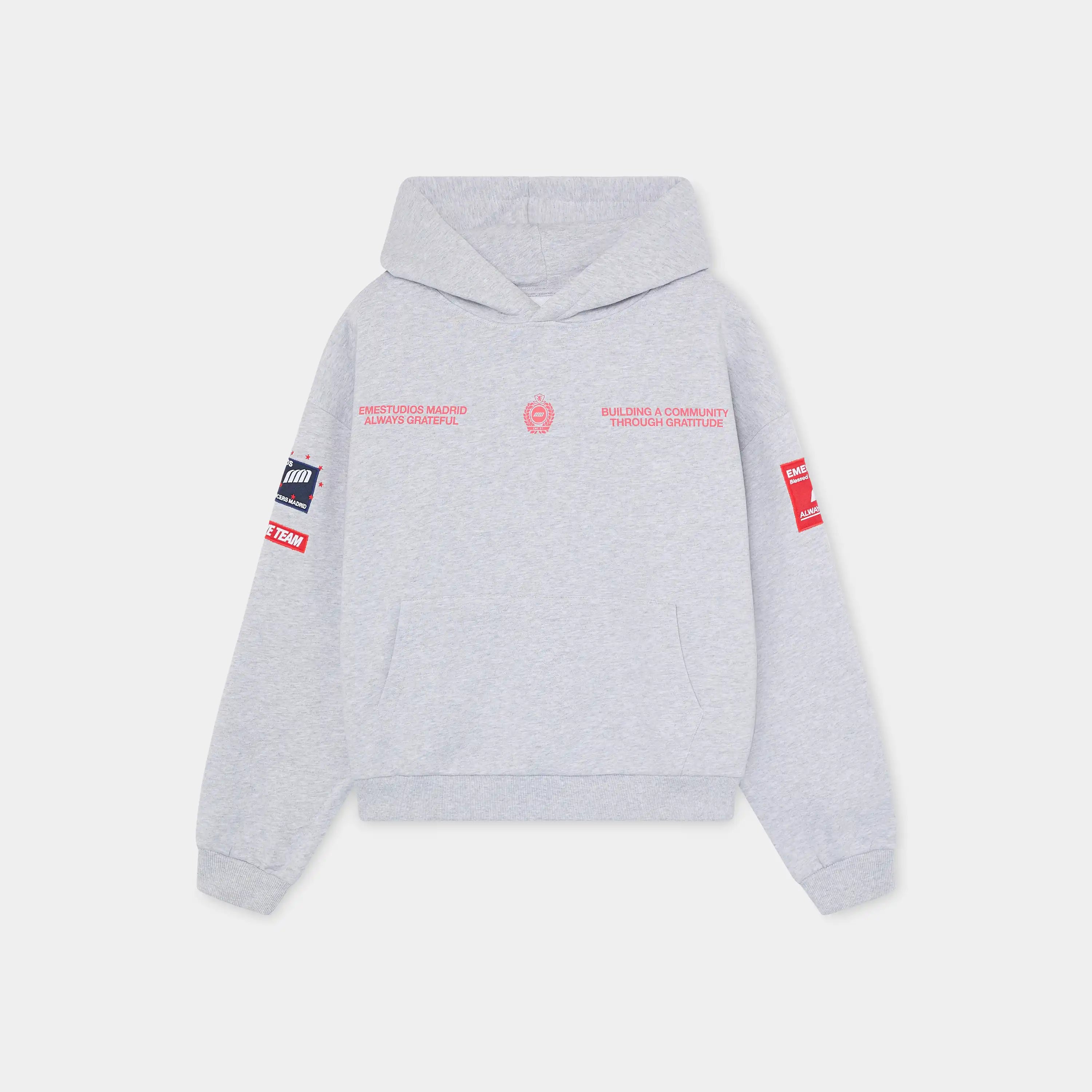 Building Heather Grey Oversized Hoodie