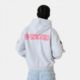 Building Heather Grey Oversized Hoodie Hoodies Eme Studios
