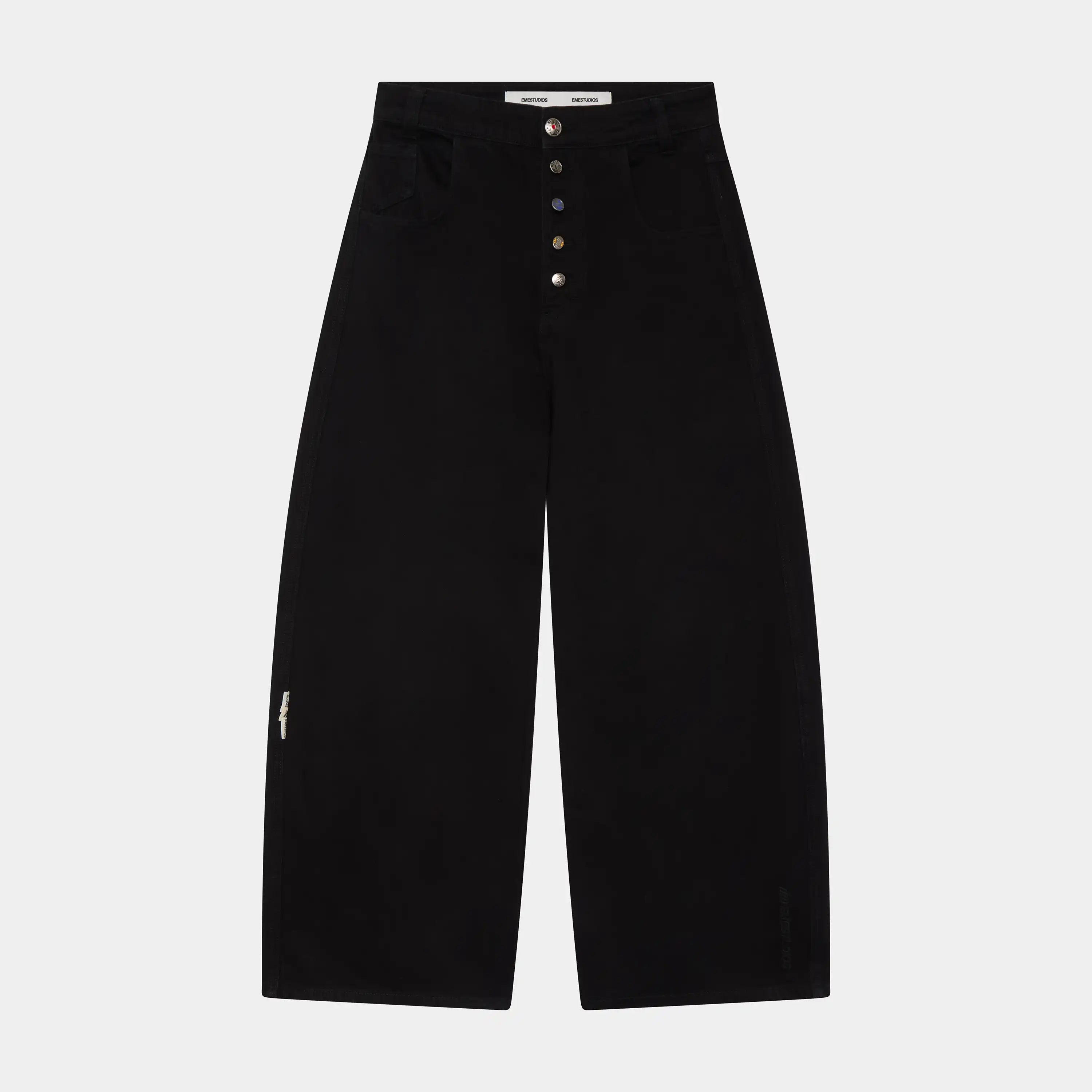 Button Black Pants