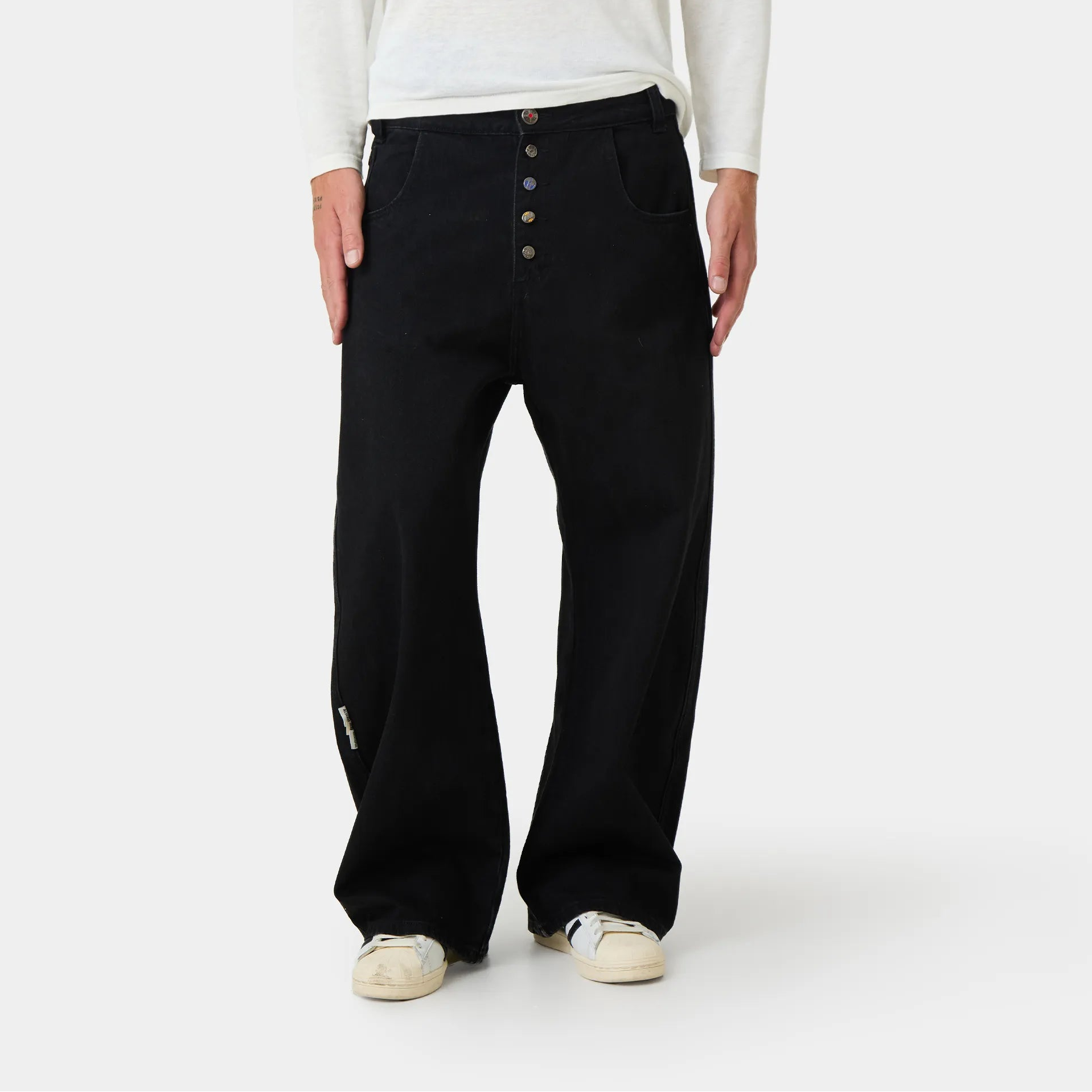 Button Black Pants Pants Eme Studios