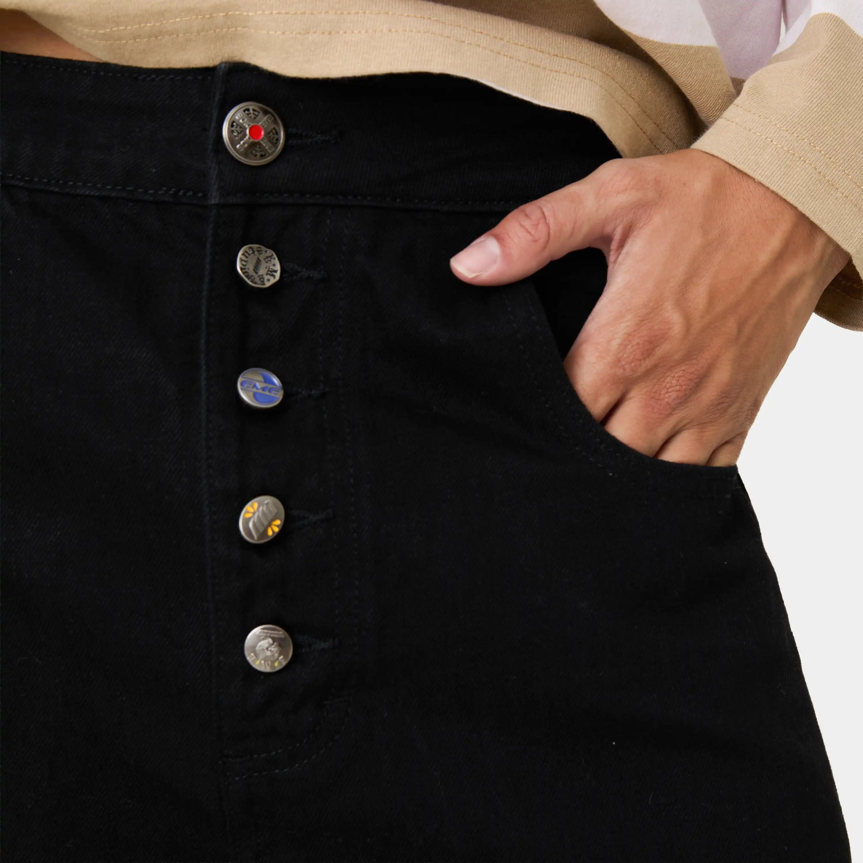 Button Black Pants Pants Eme Studios