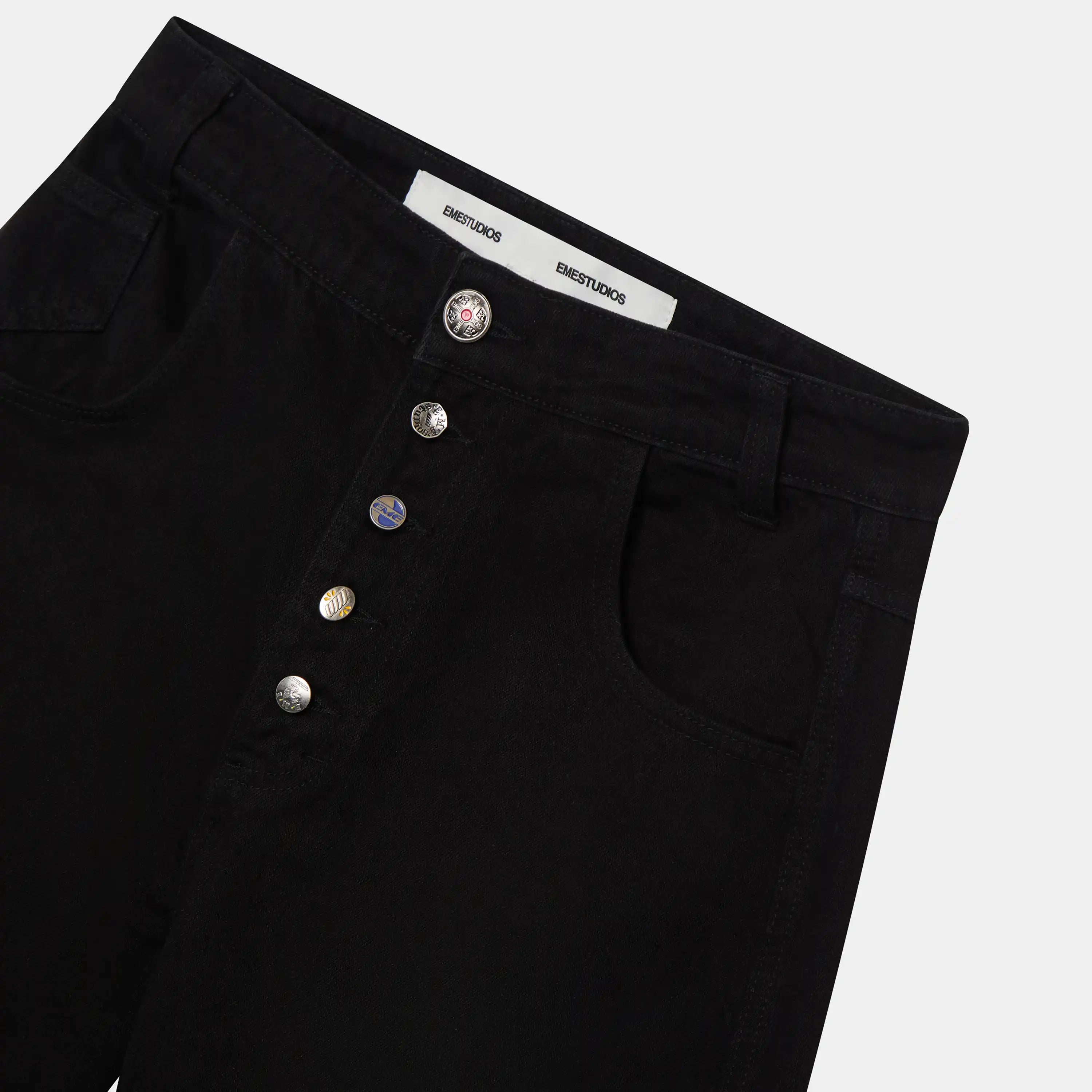 Button Black Pants Pants Eme Studios