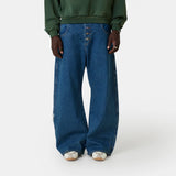 Button Blue Denim Pants Pants Eme Studios