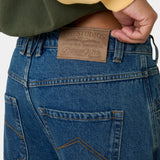 Button Blue Denim Pants Pants Eme Studios