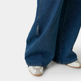 Button Blue Denim Pants Pants Eme Studios