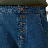 Button Blue Denim Pants Pants Eme Studios