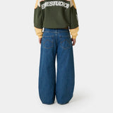 Button Blue Denim Pants Pants Eme Studios
