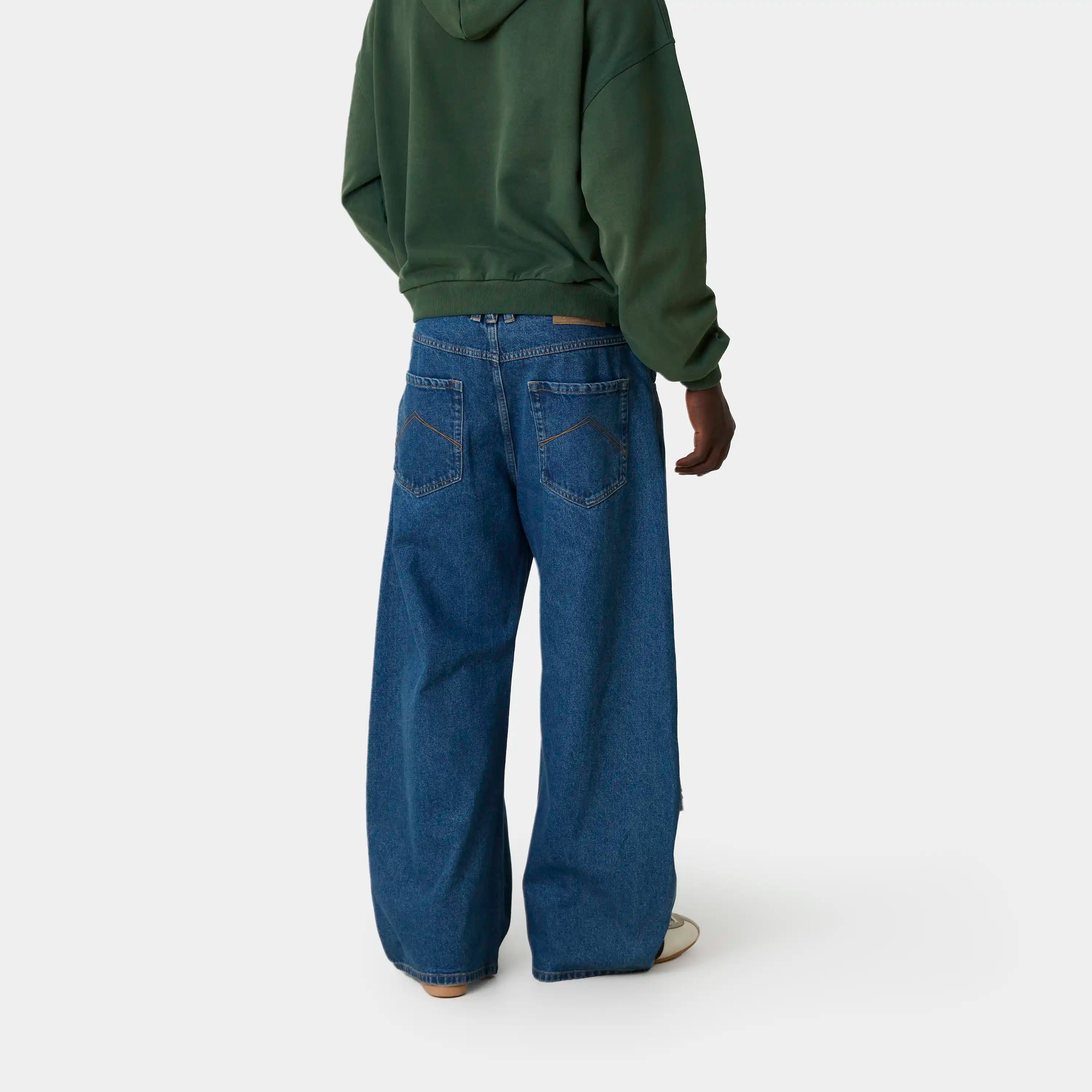 Button Blue Denim Pants Pants Eme Studios
