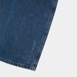 Button Blue Denim Pants Pants Eme Studios