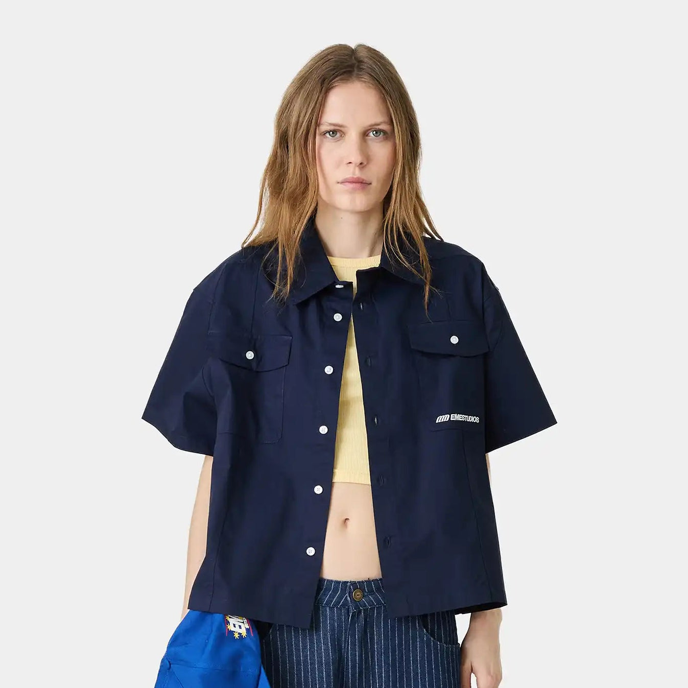 Cabo Navy Short Sleeve Shirt Shirts Eme Studios